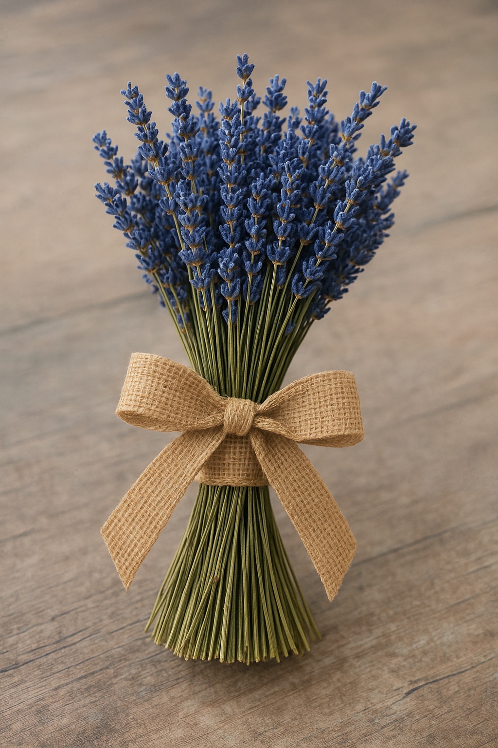 Klasik Lavanta Buketi - Kurutulmuş lavanta saplarının basit bir düzenlemesi
